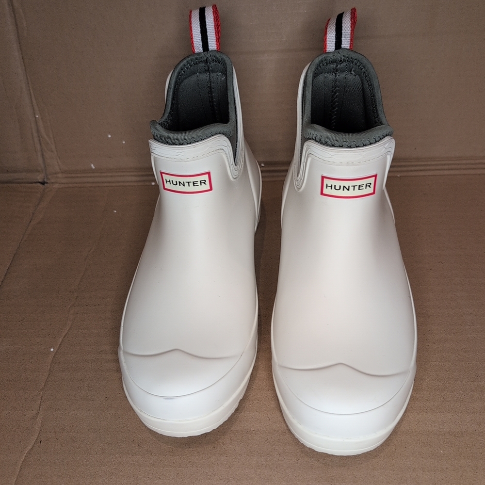 Hunter Women's Cream Ankle Boots